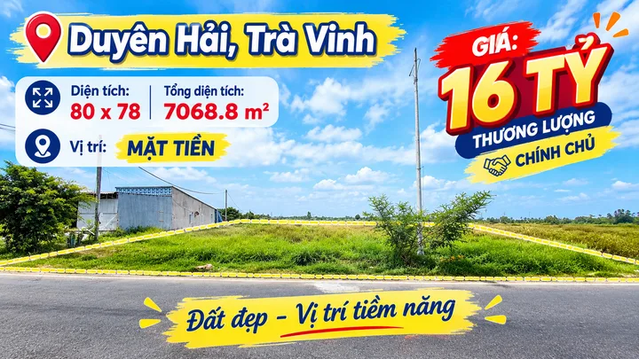 Bán lô đất vườn toạ lạc tại xã Long Toàn, thị xã Duyên Hải, Trà Vinh