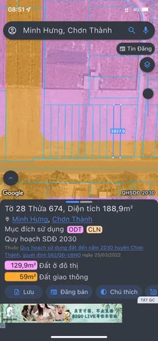 Bán gấp 10x38/380m đất MT đường thông KCN Becamex , Minh Hưng sát chợ, thông QL13 tiện xây trọ. Giá 990tr