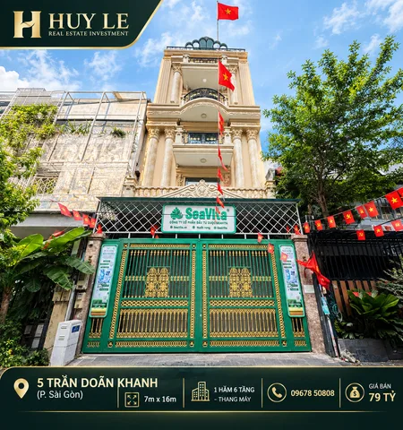 Bán mặt tiền 5 Trần Doãn Khanh - [7m x 16m] 1 hầm 6 tầng thang máy
