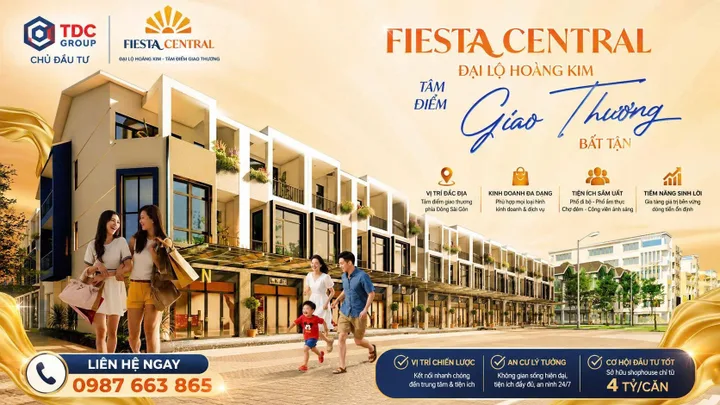 Nhà Phố Fiestal Central nhà phố 2 mặt tiền 4,6 tỷ 0987663865 gần KCN VSIP II, KCN Đồng An thành phố mới Bình Dương