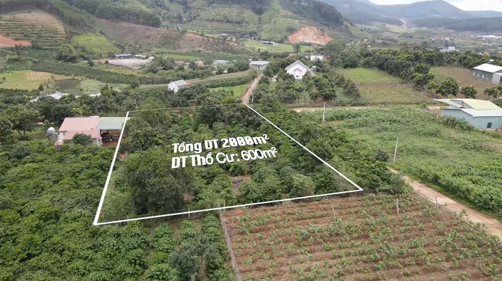 Bán Đất 2000m2 có sẵn 600 m2 thổ cư giá 3.7 tỷ Gần Trường Học Nam Ban