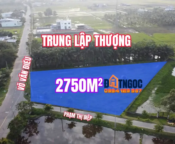💯Bán Đất góc 2 mặt tiền nhựa 2750m2 có sẵn 600 m2 thổ cư giá 19.5 tỷ tại Đường Võ Văn Điều Xã Trung Lập Thượng Huyện Củ Chi TP. Hồ Chí Minh