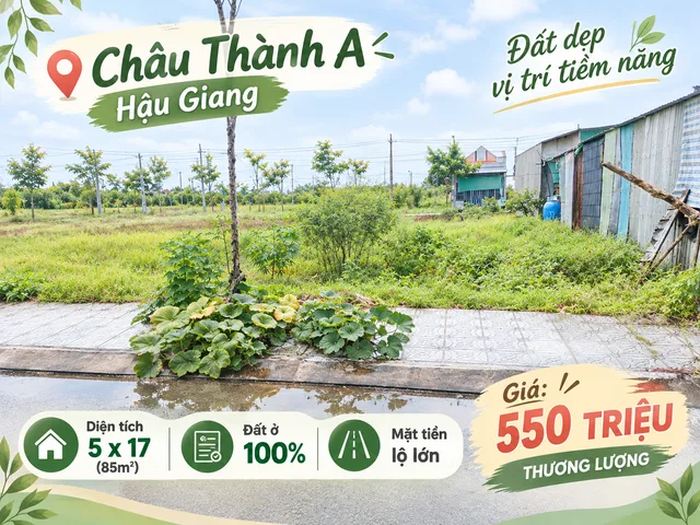 Bán đất tại thị trấn Bảy Ngàn, Châu Thành A, Hậu Giang
