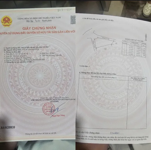 Bán Đất 99m2 có sẵn 99 m2 thổ cư giá 1.54 tỷ tại Xã Vạn Phước Huyện Vạn Ninh Khánh Hòa