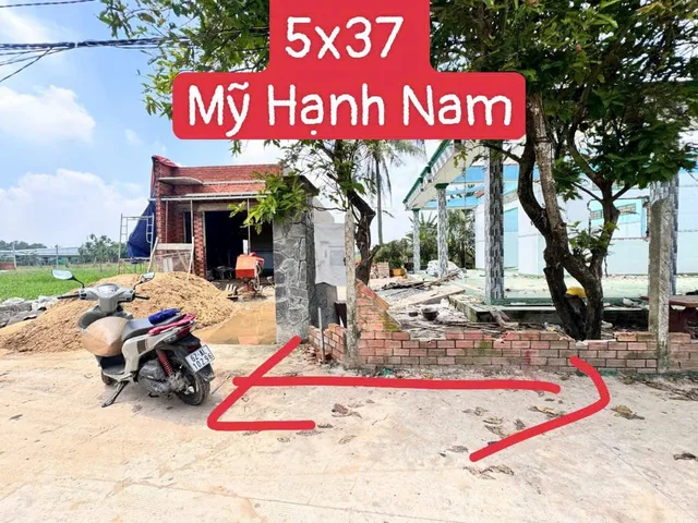 Bán Đất 185m2 có sẵn 185 m2 thổ cư giá 1.25 tỷ tại Xã Mỹ Hạnh Nam Huyện Đức Hòa Long An