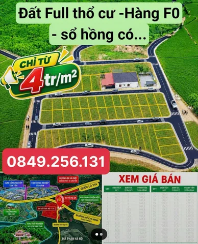 Bán Đất 100m2 có sẵn 100 m2 thổ cư giá 499 triệu tại Thị trấn Ba Hàng Đồi Huyện Lạc Thủy Hòa Bình