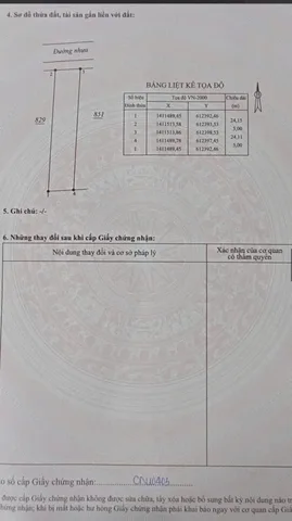 Bán Đất 119.5m2 có sẵn 116.7 m2 thổ cư giá 1.91 tỷ tại - Chọn - Xã Tu Bông Khánh Hòa