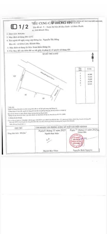 Bán Đất 804m2 có sẵn 804 m2 thổ cư giá 3.9 tỷ tại Xã Diên Phước Huyện Diên Khánh Khánh Hòa
