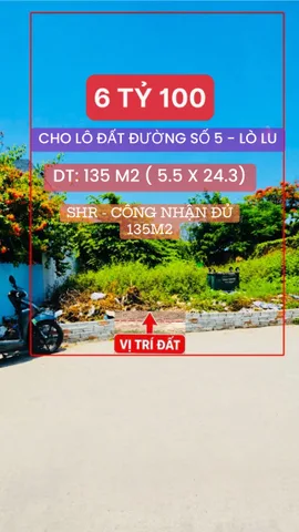 Bán Đất 135m2 có sẵn 135 m2 thổ cư giá 6.1 tỷ tại Đường số 5 Lò Lu Phường Trường Thạnh Quận 9 TP. Hồ Chí Minh