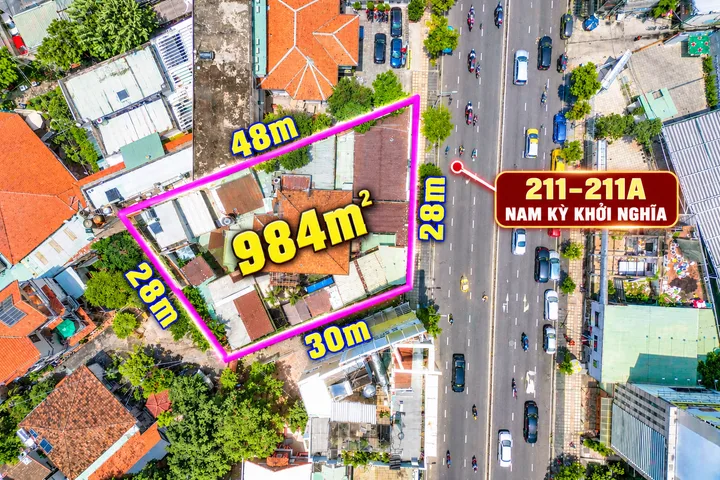 🌟 QUẬN 3 – KHUÔN ĐẤT 211-211A NAM KỲ KHỞI NGHĨA – 28x48M – CÔNG NHẬN 984M² – GIÁ 1.082 TỶ!
