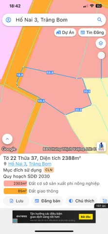 Bán Đất 2400m2 full skc giá 12 tỷ tại phường Hố Nai, TP.Đồng Nai