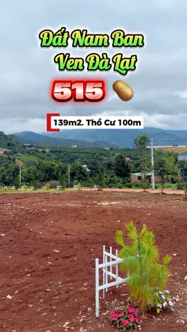 Giá 515 triệu. Đất ở Thị trấn Nam Ban, mặt tiền đường chính chỉ 500m ra đường nhựa