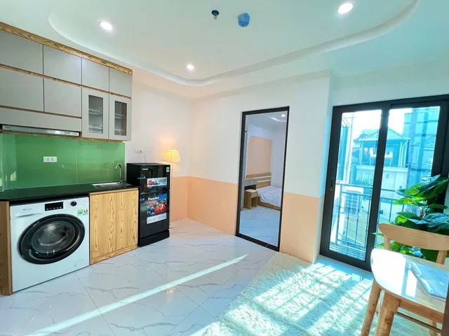 Cho thuê CCMN 1Pn 1Pk Full đồ cực đẹp thoáng sáng ngõ 141 Quan Nhân, Thanh xuân
