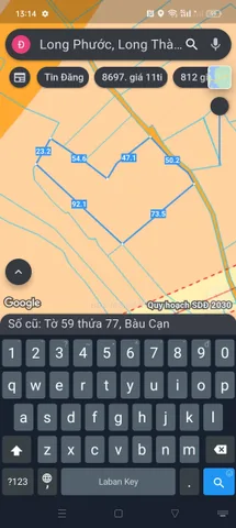 Bán Đất 6088m2 giá 9 tỷ tại Xã Bàu Cạn Huyện Long Thành Đồng Nai