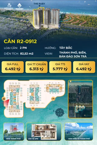 Bán Căn hộ R20912 NewTown Diamond 2PN