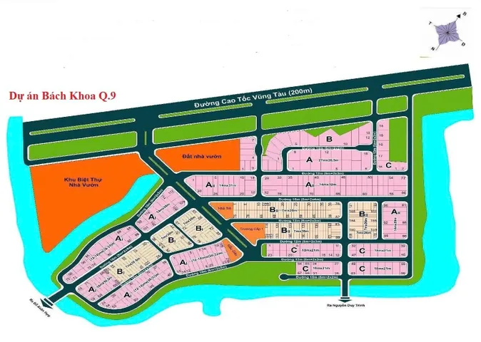 Bán lô đất thuộc khu dự án Bách Khoa, Phường Long Trường, TPHCM, lô B1, diện tích 7x30,5m, giá 64 tr/m2