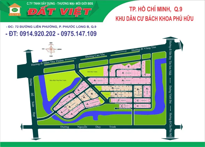 Bán các nền đất dự án đại học Bách Khoa, P.Phú Hữu, Quận 9 cũ, dự án sổ đỏ cá nhân