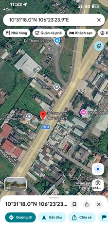 Bán Đất 1400m2 có sẵn 1400 m2 thổ cư giá 55 tỷ tại Phường 4 Thành phố Tân An Long An
