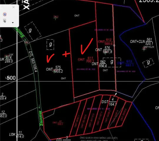 1705m full thổ cư - gần chợ đồi sim - giá 6 tỷ tại Xã Long Sơn Huyện Lương Sơn