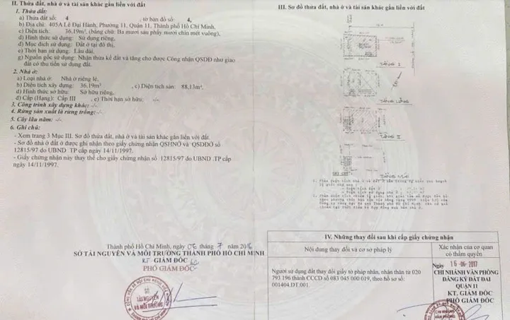 Bán Nhà Mặt Tiền 403A-405A Lê Đại Hành, P11, Q11