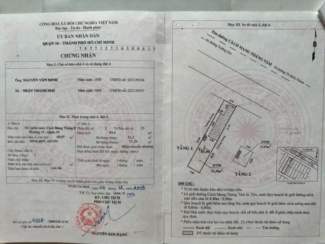 Bán Nhà Mặt Tiền 565-567 Cách Mạng Tháng 8, P.15, Q.10