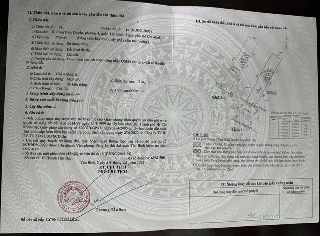Bán Nhà Mặt Tiền 302-302A-304-304A Vườn Lài, Tân Phú