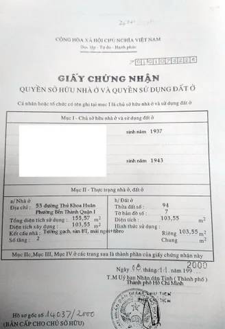 Bán Nhà Mặt Tiền 53 Thủ Khoa Huân, Phường Bến Thành, Quận 1