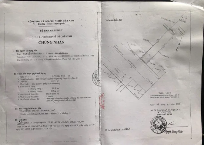 Bán Nhà Mặt Tiền 226 Cống Quỳnh, Phạm Ngũ Lão , Quận 1