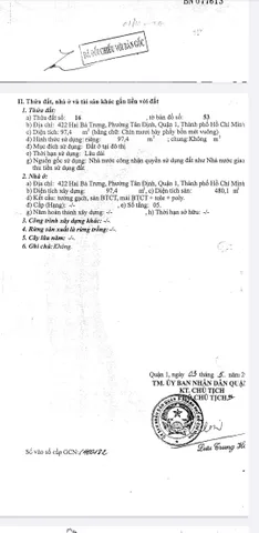 Bán Nhà Mặt Tiền 422 Hai Bà Trưng, Tân Định, Quận 1