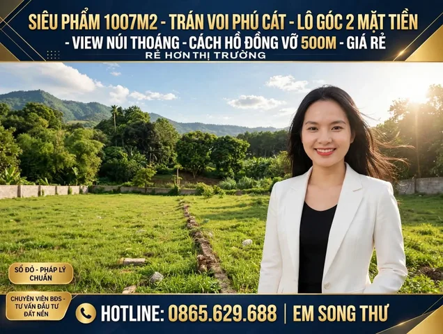 Bán Đất 1007m2 có sẵn 110 m2 thổ cư giá 8 tỷ tại - Chọn - Xã Phú Cát Hà Nội