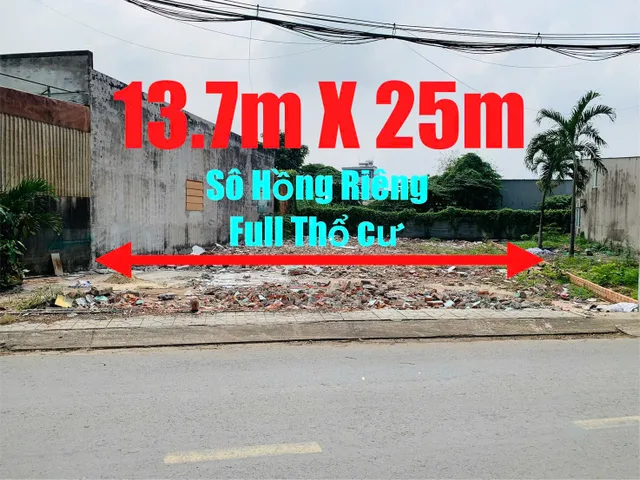 Bán Đất 13.7m X 25m thổ cư giá 10.5 tỷ tại Sẹc  Phan Văn Hớn Xã Bà Điểm TP. Hồ Chí Minh