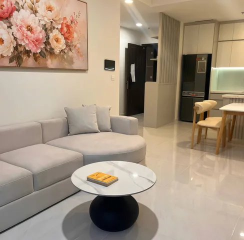Căn hộ Victoria Village cho thuê 2 phòng ngủ 65m2 lầu thấp nội thất đơn giản