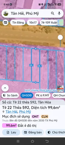 5x20 full thổ cư 1.25 tỷ tại Xã Tân Hoà Thành phố Phú Mỹ Bà Rịa - Vũng Tàu