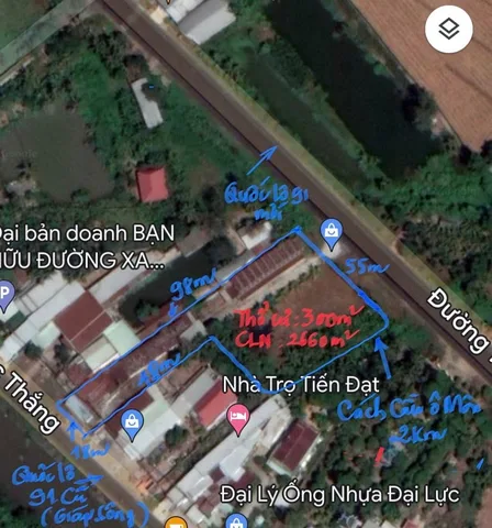 Bán Đất 2960m2 có sẵn 300 m2 thổ cư giá 9.9 tỷ tại Phường Thới Hòa Quận Ô Môn Cần Thơ