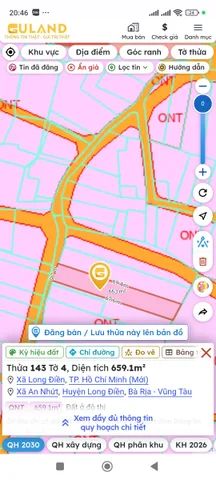 Bán Nhà riêng 659.1m2 có sẵn 180 m2 thổ cư giá 5.9 tỷ tại Đường Võ Thị Sáu - Chọn - Xã Long Điền TP. Hồ Chí Minh