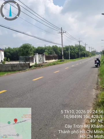 (B585) Đất ( có nhà mới xây) mặt tiền Cây Trôm Mỹ Khánh, xã Thái Mỹ, dt 1.991m2, giá 12 tỷ