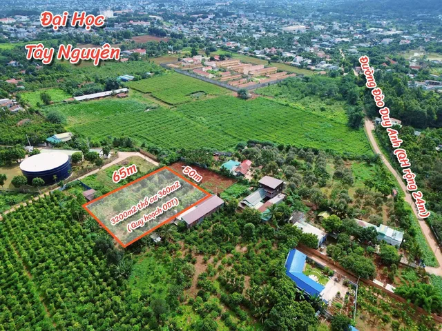 Bán Đất 3200m2 có sẵn 360 m2 thổ cư giá 10.5 tỷ tại Phường Ea Tam Thành phố Buôn Ma Thuột Đắk Lắk