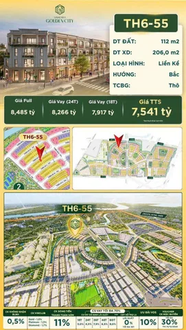 VINHOMES GOLDEN CITY – QUỸ CĂN GIÁ TỪ 6,76 TỶ – NHIỀU VỊ TRÍ ĐẸP, HƯỚNG ĐẸP