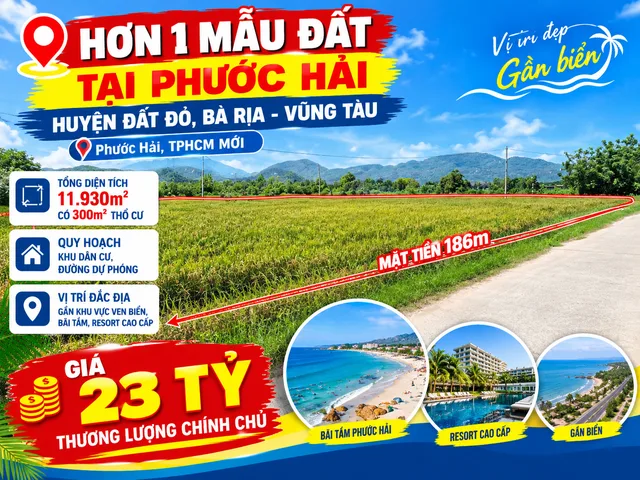 Bán đất toạ lạc tại Phước Hải, Huyện Đất Đỏ, Bà Rịa-Vũng Tàu