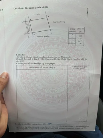 Bán Đất 41m2 có sẵn 41 m2 thổ cư giá 780 triệu tại Xã Nam Sơn Huyện An Dương Hải Phòng