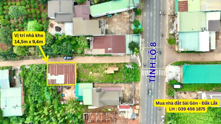 BÁN ĐẤT 14,5x9,5m = 1,45 tỷ | HẺM CẤP 1 TỈNH LỘ 8 | CƯ SUÊ | ĐẮK LẮK