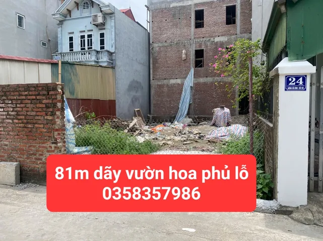 Bán Đất 81m2 có sẵn 81 m2 thổ cư giá 6.2 tỷ tại Xã Phù Lỗ Huyện Sóc Sơn Hà Nội