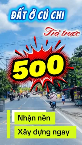 Trả trước 500tr | Góp LS 0% | Ngân hàng cho vay 70% | Tân An Hội | Củ Chi | Thương lượng mạnh