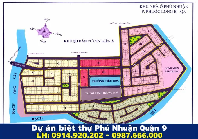Cần bán lô đất nền biệt thự dự án Phú Nhuận, Phường Phước Long B, Quận 9, đường 20m