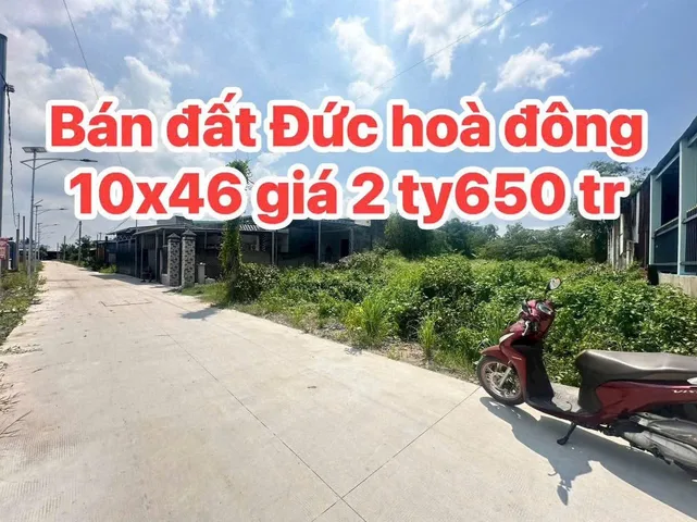 Bán Đất 460m2 có sẵn 460 m2 thổ cư giá 2.65 tỷ tại Xã Đức Hòa Đông Huyện Đức Hòa Long An