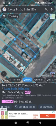 Bán Đất 75.6m2 có sẵn 75.6 m2 thổ cư giá 3.1 tỷ tại Phường Long Bình Thành phố Biên Hòa Đồng Nai
