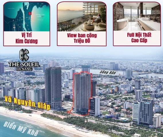 HOT chỉ 2,6 tỷ nhận ngay căn hộ Wyndham Soleil trực diện biển Mỹ KHê, 70% nhận nhà, full nội thất, dòng tiền đều