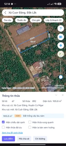 Bán Đất 983m2 giá 1.5 tỷ tại Xã Cuor Đăng Huyện Cư M'gar Đắk Lắk