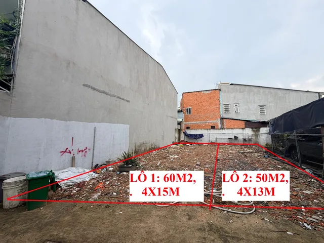 Bán Đất Gò Xoài 110m2, ngang 8x14m, full thổ, hẻm ôtô, chia 2 sổ, TL