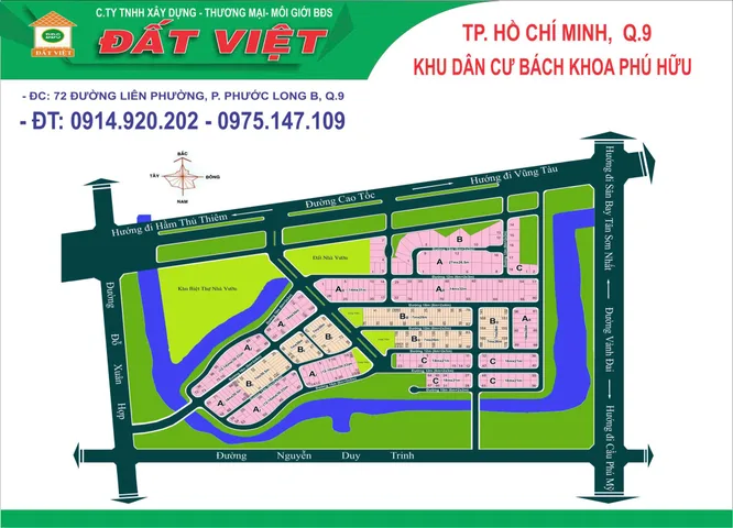 Cần bán 1 số nền đất sổ đỏ dự án Bách Khoa, Phú Hữu, Quận 9, đủ vị trí - diện tích, LH 0914 920 202